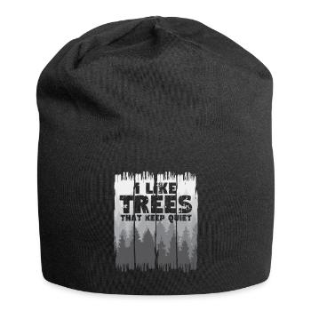 Silent Trees Humorous Silence - Jersey Beanie - black - Front
