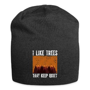 Arbres silencieux Silence humoristique - Bonnet en jersey - charbon - Devant
