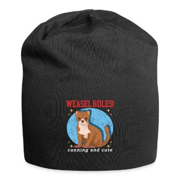 Belette souris belette Hermännchen cadeau - Bonnet en jersey - noir - Devant