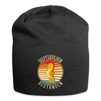 Seepferdchen Bestanden 2024 Frühschwimmer - Jersey-Beanie - Schwarz - Vorne