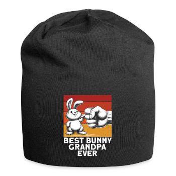 Best Bunny Grandpa Ever - Jersey Beanie - black - Front