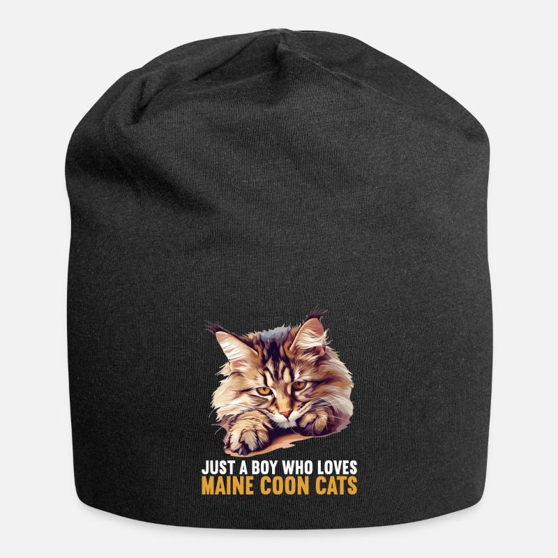 Maine Coon Chaton Maine Coon Chat - Bonnet en jersey - noir