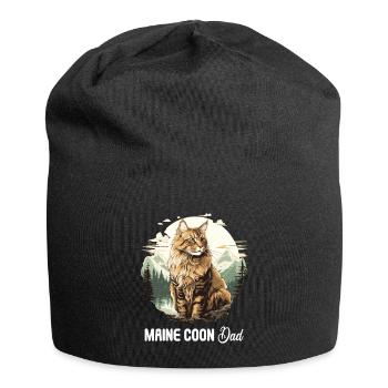 Maine Coon Kätzchen Maine Coon Katze - Jersey-Beanie - Schwarz - Vorne