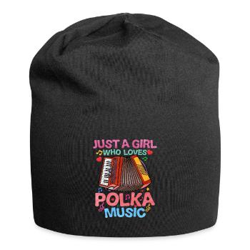 Accordion Polka Music Gift - Jersey Beanie - black - Front