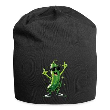 Gurke - Jersey-Beanie - Schwarz - Vorne