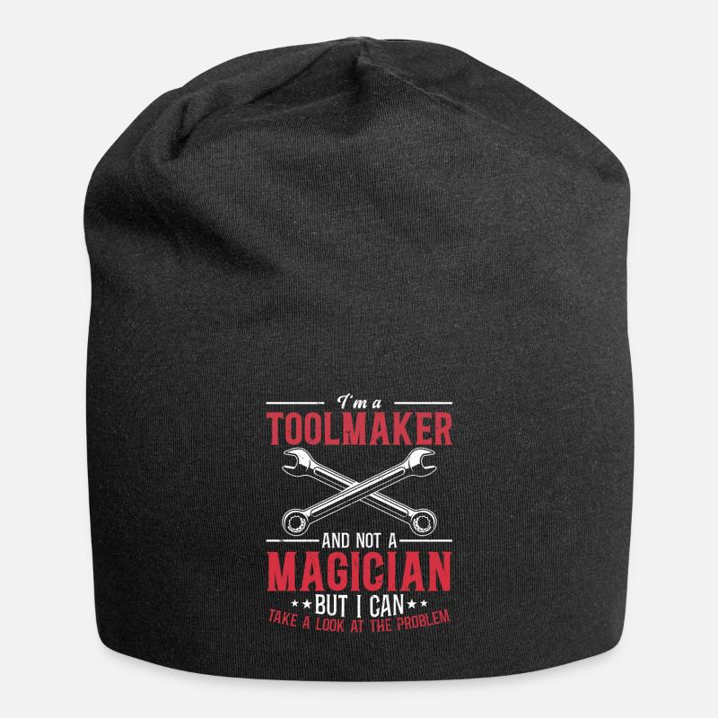 Tool Mechanic - Not a Magician, Just a Genius - Jersey Beanie - black