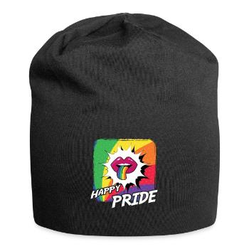 Rainbow Connection Embrace, Happy Pride - Jersey-Beanie - Schwarz - Vorne