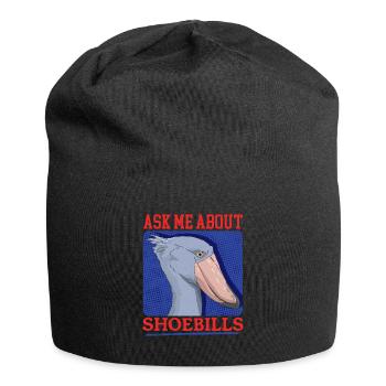 Shoebill bec-en-sabot oiseau cadeau - Bonnet en jersey - noir - Devant