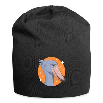 Shoebill oiseau Abu Markub bec-en-sabot cadeau - Bonnet en jersey - noir - Devant