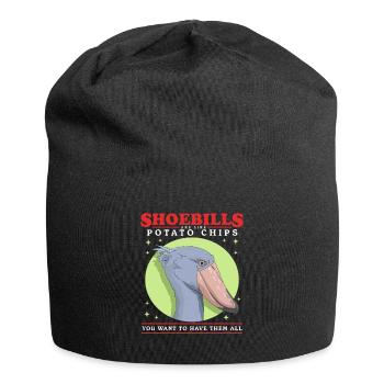 Schuhschnabel Abu Markub Shoebill Geschenk - Jersey-Beanie - Schwarz - Vorne