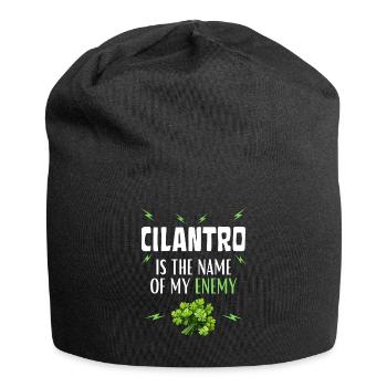 CILANTRO ist der Name meines Feindes - Jersey-Beanie - Schwarz - Vorne