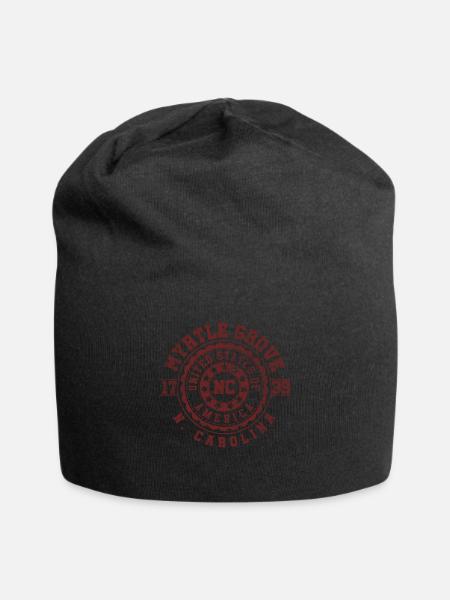 Myrtle Grove, NC | North Carolina Travel Gift - Jersey Beanie - black