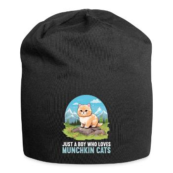 Munchkin Kätzchen Munchkin Katze - Jersey-Beanie - Schwarz - Vorne