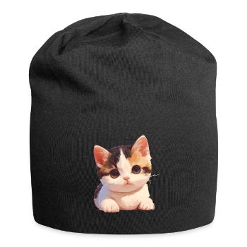 Munchkin Kätzchen Munchkin Katze - Jersey-Beanie - Schwarz - Vorne