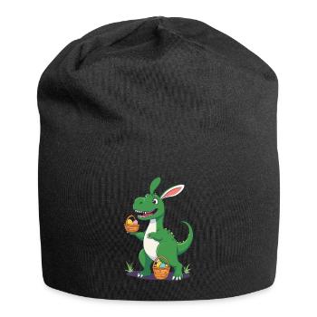 Dinosaure de Pâques emblématique Dinosaure lapin de Pâques - Bonnet en jersey - noir - Devant