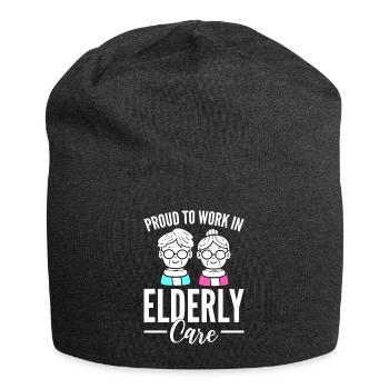 Lustige Altenpflege Betreuer - Jersey-Beanie - Anthrazit - Vorne