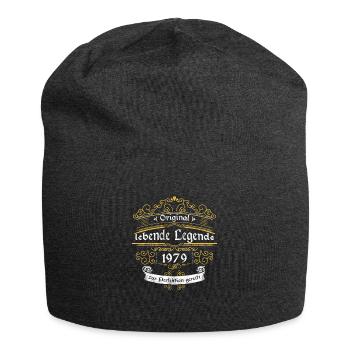1979 Geburtstag lebende Legende zur perfektion - Jersey-Beanie - Anthrazit - Vorne