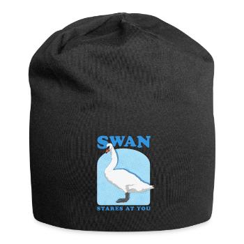 Swans Swans Swan Lover Gift - Jersey Beanie - black - Front