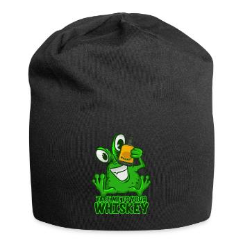 Take Me To Your Whiskey T-Shirt Funny Space Green - Jersey Beanie - black - Front