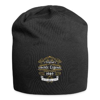 1989 Geburtstag lebende Legende zur perfektion - Jersey-Beanie - Schwarz - Vorne