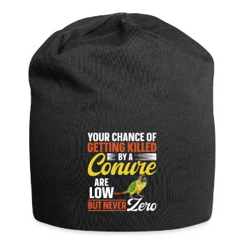Molina Parakeet Parrot Bird Parakeet - Jersey Beanie - black - Front