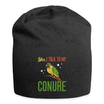 Molina Perruche Perroquet Perruche Oiseau Perruche - Bonnet en jersey - noir - Devant