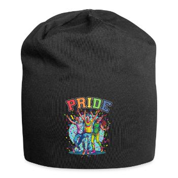 Rainbow Connection Embrace, Happy Pride - Jersey-Beanie - Schwarz - Vorne