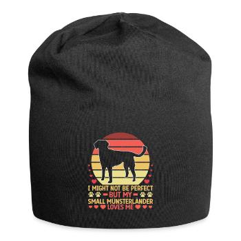 Le petit Münsterlander m’aime quand même - Bonnet en jersey - noir - Devant