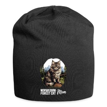 Norwegian Forest Cat Norwegische Waldkatze - Jersey Beanie - black - Front