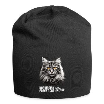 Chat des forêts norvégiennes Norwegische Waldkatze - Bonnet en jersey - noir - Devant