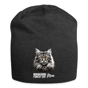 Norwegian Forest Cat Norwegische Waldkatze - Jersey-Beanie - Anthrazit - Vorne