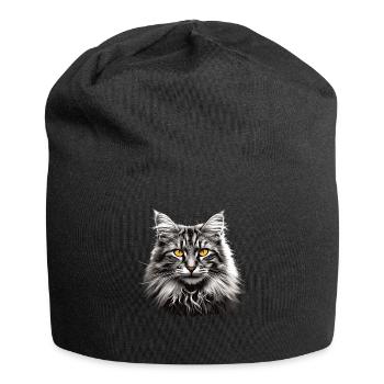 Chat des forêts norvégiennes Norwegische Waldkatze - Bonnet en jersey - noir - Devant