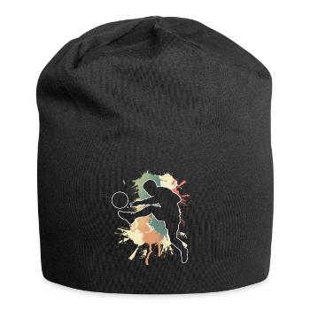 Joueurs de football - Bonnet en jersey - noir - Devant