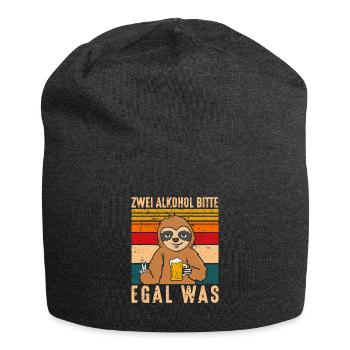Two alcohols please no matter what - Jersey Beanie - charcoal grey - Front