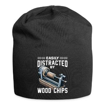 Facilement distrait par les copeaux de bois Tour - Bonnet en jersey - noir - Devant
