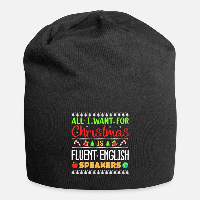 Englisch Lehrer - Jersey-Beanie - Schwarz
