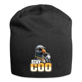 Homing Pigeon Stay Coo Bird Watching Pigeon Lover - Jersey Beanie - black - Front