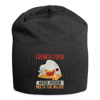 Cadeaux de cuisine française - Bonnet en jersey - noir - Devant
