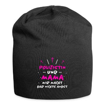 Polizistin Spruch Polizei Fun Polizistin Geschenk - Jersey-Beanie - Schwarz - Vorne
