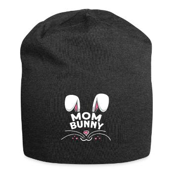 Mom Bunny - Jersey Beanie - charcoal grey - Front