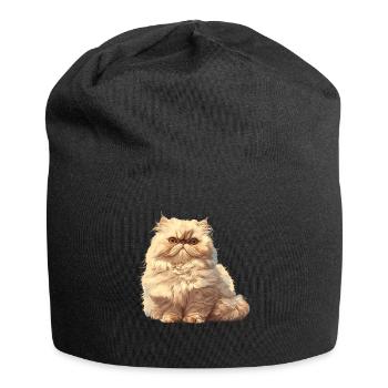 Persian Cat Perserkatze - Jersey-Beanie - Schwarz - Vorne