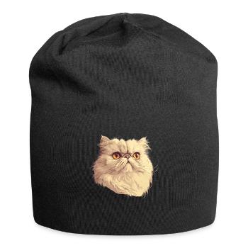 Persian Cat Perserkatze - Jersey-Beanie - Schwarz - Vorne