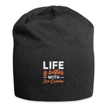 Eiscreme - Jersey-Beanie - Schwarz - Vorne
