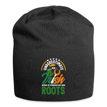 Drôle d’irlandais Irlande cadeau - Bonnet en jersey - noir - Devant