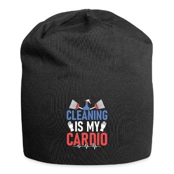 Cleaning Is My Cardio Cleaner Housekeeping - Jersey-Beanie - Schwarz - Vorne