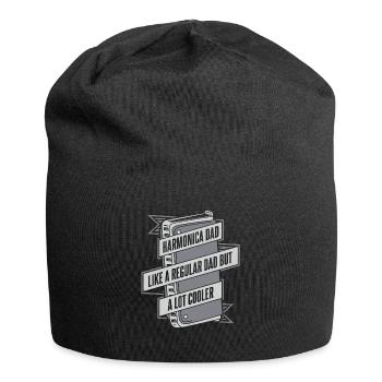 Harmonica Papa Comme Un Papa Ordinaire Mais Plus Cool - Bonnet en jersey - noir - Devant