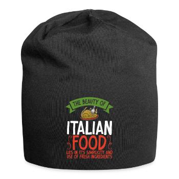 Italian Food Gifts - Jersey-Beanie - Schwarz - Vorne