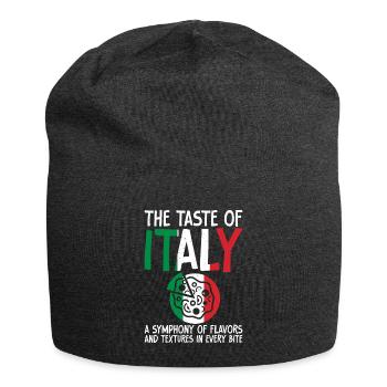 Italian Food Gifts - Jersey-Beanie - Anthrazit - Vorne