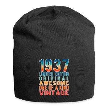 Limited Edition Since 1937 Birthday Vintage 1937 - Jersey Beanie - black - Front