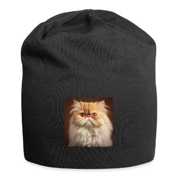 Persian Cat Perserkatze - Jersey-Beanie - Schwarz - Vorne